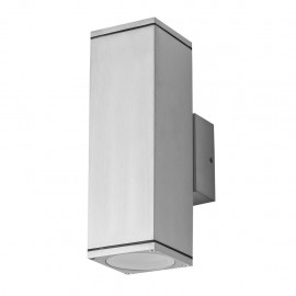 Domus-ALPHA-2 Up/Down LED GU10 Exterior Wall Light - Anodised Aluminium